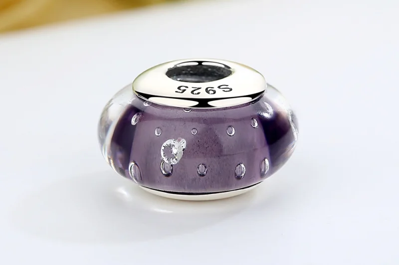 (Bild für) Charm-Anhänger aus violettem Muranoglas im Pandora-Stil - SCZ001 - Ansicht 8
