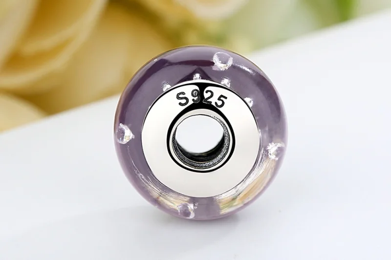 (Bild für) Charm-Anhänger aus violettem Muranoglas im Pandora-Stil - SCZ001 - Ansicht 9