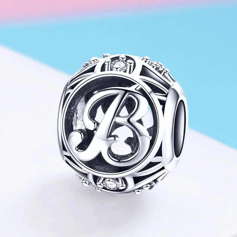 (Bild für) Charm-Anhänger „Buchstabe B“ im Pandora-Stil - SCC738-B - Ansicht 2