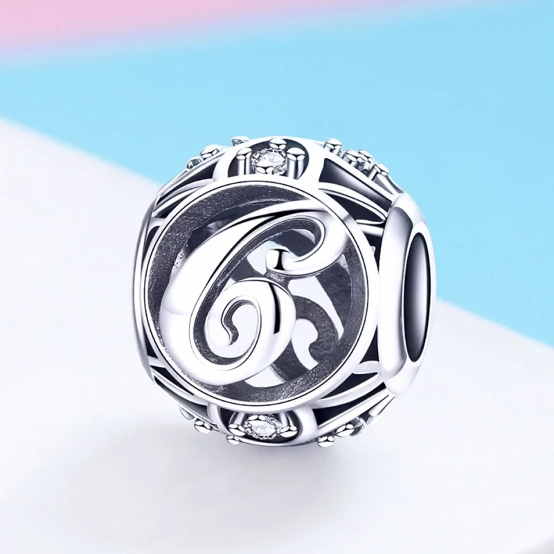 (Bild für) Charm-Anhänger „Buchstabe C“ im Pandora-Stil - SCC738-C - Ansicht 2