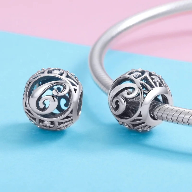 (Bild für) Charm-Anhänger „Buchstabe C“ im Pandora-Stil - SCC738-C - Ansicht 3