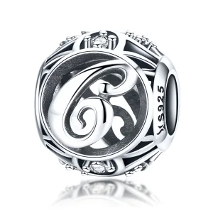(Bild für) Charm-Anhänger „Buchstabe C“ im Pandora-Stil - SCC738-C