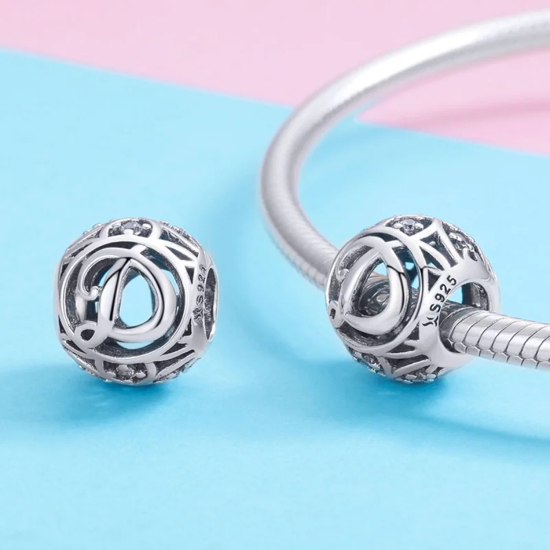 (Bild für) Charm-Anhänger „Buchstabe D“ im Pandora-Stil - SCC738-D - Ansicht 3