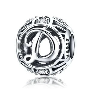 (Bild für) Charm-Anhänger „Buchstabe D“ im Pandora-Stil - SCC738-D