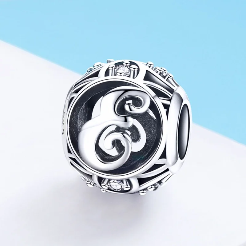(Bild für) Charm-Anhänger „Buchstabe E“ im Pandora-Stil - SCC738-E - Ansicht 2