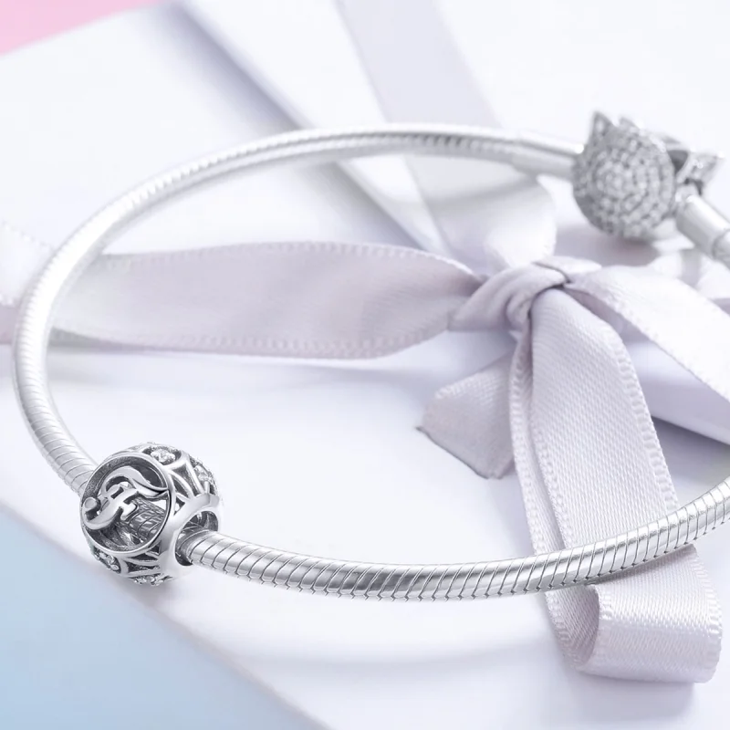 (Bild für) Charm-Anhänger „Buchstabe F“ im Pandora-Stil - SCC738-F - Ansicht 4