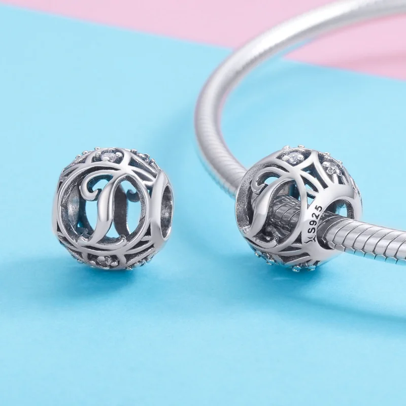 (Bild für) Charm-Anhänger „Buchstabe I“ im Pandora-Stil - SCC738-I - Ansicht 3
