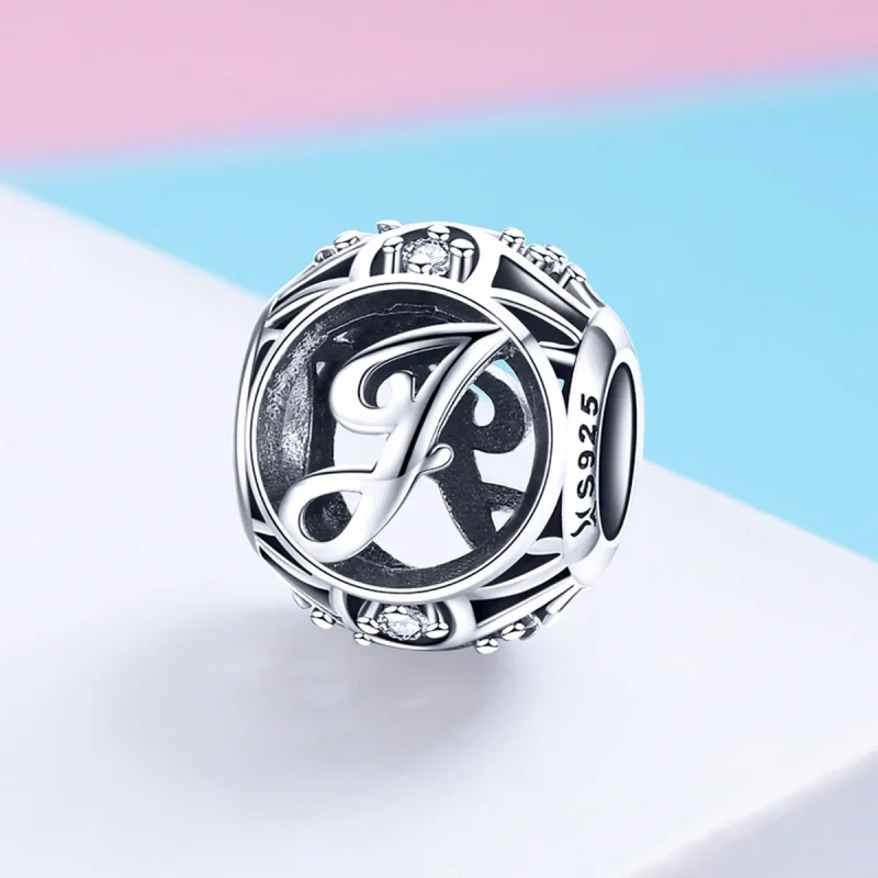 (Bild für) Charm-Anhänger „Buchstabe J“ im Pandora-Stil - SCC738-J - Ansicht 2