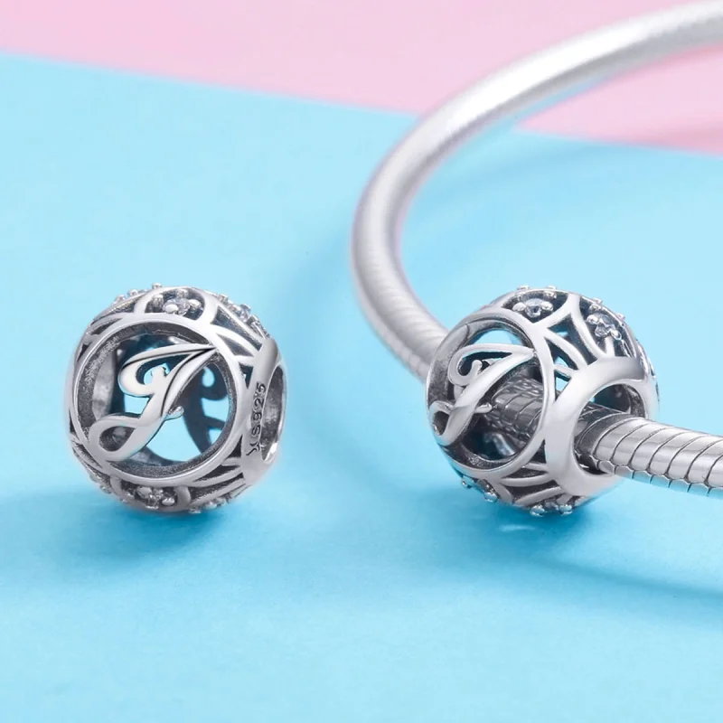 (Bild für) Charm-Anhänger „Buchstabe J“ im Pandora-Stil - SCC738-J - Ansicht 3