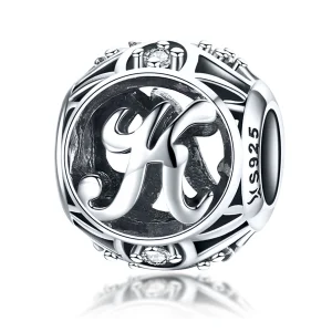 (Bild für) Charm-Anhänger „Buchstabe K“ im Pandora-Stil - SCC738-K