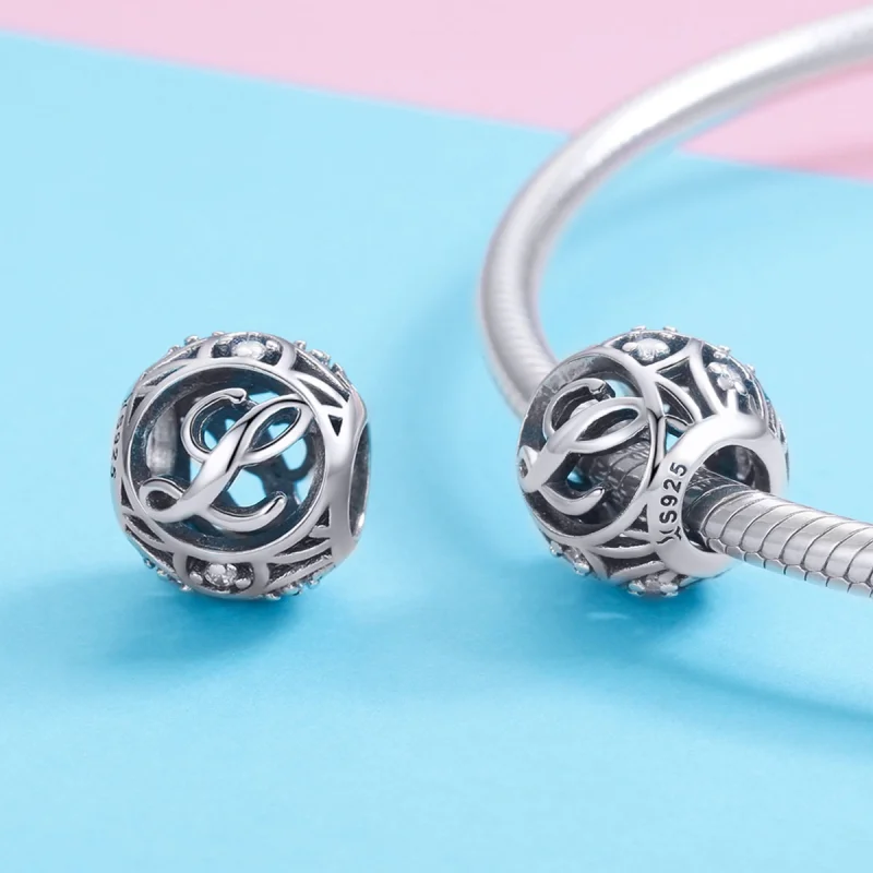 (Bild für) Charm-Anhänger „Buchstabe L“ im Pandora-Stil - SCC738-L - Ansicht 3