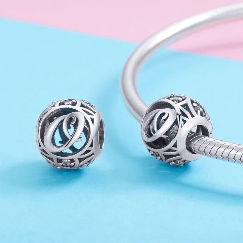 (Bild für) Charm-Anhänger „Buchstabe O“ im Pandora-Stil - SCC738-O - Ansicht 3