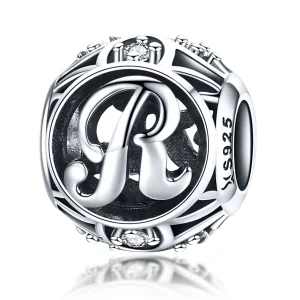 (Bild für) Charm-Anhänger „Buchstabe R“ im Pandora-Stil - SCC738-R
