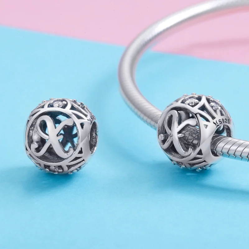 (Bild für) Charm-Anhänger „Buchstabe X“ im Pandora-Stil - SCC738-X - Ansicht 3