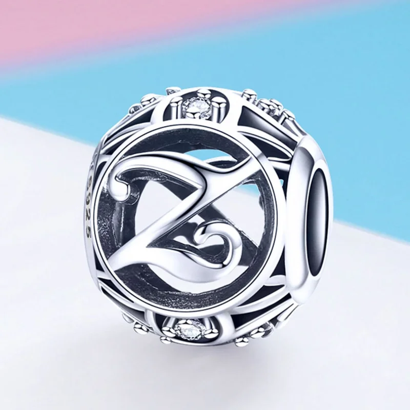 (Bild für) Charm-Anhänger „Buchstabe Z“ im Pandora-Stil - SCC738-Z - Ansicht 2