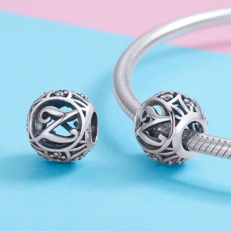 (Bild für) Charm-Anhänger „Buchstabe Z“ im Pandora-Stil - SCC738-Z - Ansicht 3