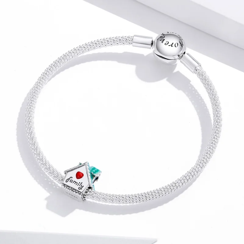 (Bild für) Charm-Anhänger „Cosy Cottage“ aus Silber im Pandora-Stil - SCC1518 - Ansicht 3