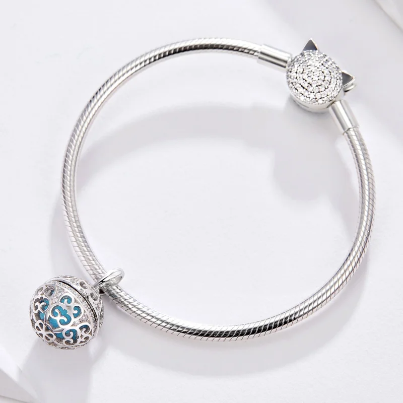 (Bild für) Charm-Anhänger „Duftende Kugel“ im Pandora-Stil aus Silber - SCC1198 - Ansicht 5