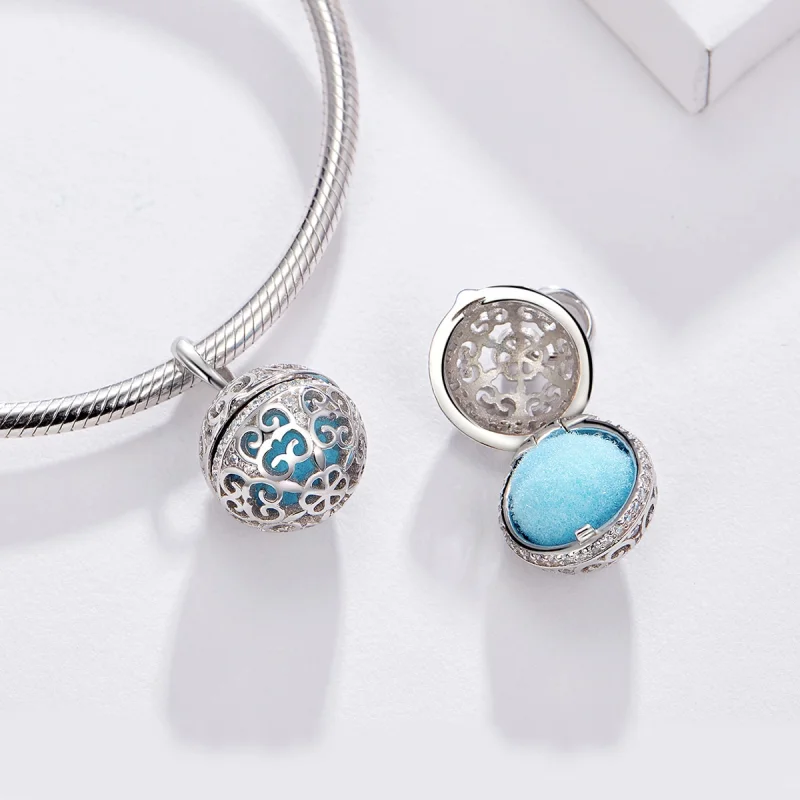 (Bild für) Charm-Anhänger „Duftende Kugel“ im Pandora-Stil aus Silber - SCC1198 - Ansicht 6