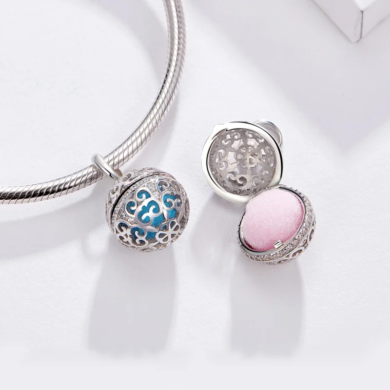 (Bild für) Charm-Anhänger „Duftende Kugel“ im Pandora-Stil aus Silber - SCC1198 - Ansicht 7