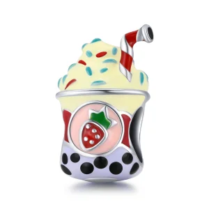 (Bild für) Charm-Anhänger „Eis, Milch, Tee“ im Pandora-Stil - SCC1947