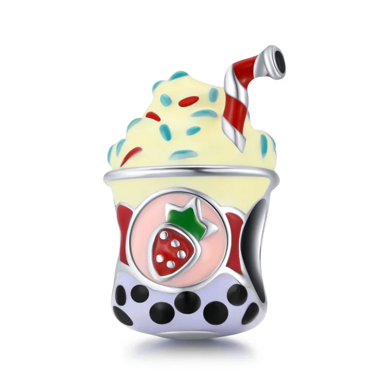 (Bild für) Charm-Anhänger „Eis, Milch, Tee“ im Pandora-Stil - SCC1947