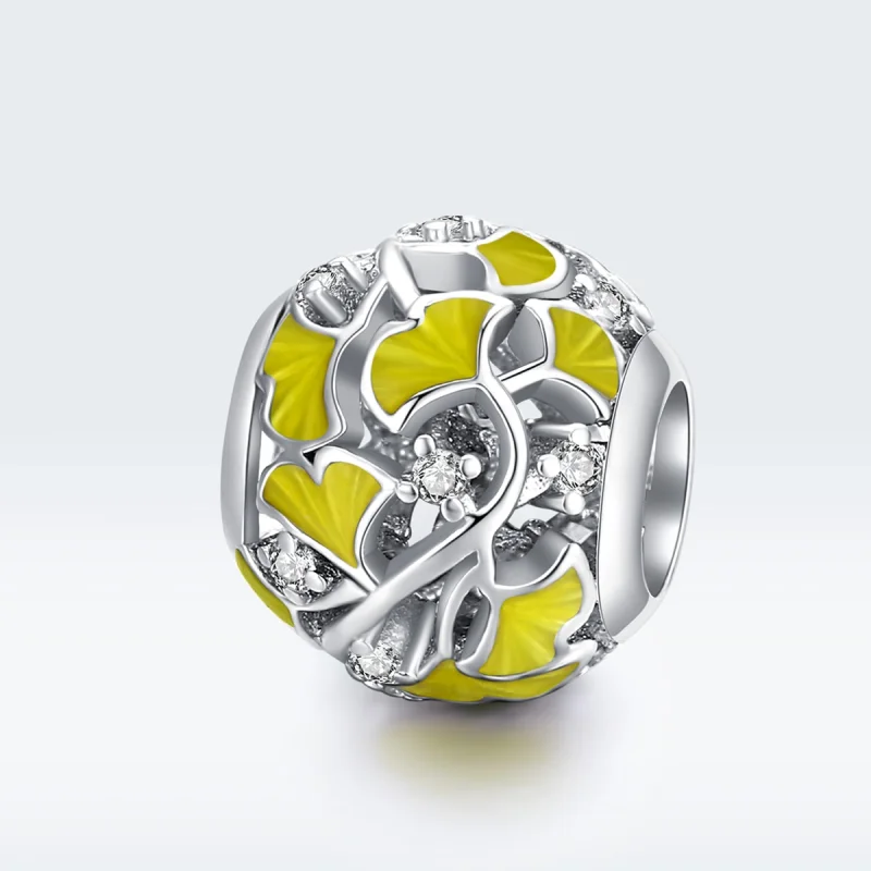 (Bild für) Charm-Anhänger „Eleganter Ginkgo-Blätter“ im Pandora-Stil aus Silber - BSC334 - Ansicht 5