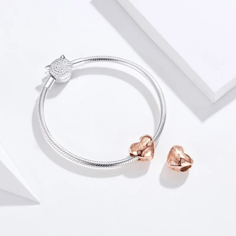 (Bild für) Charm-Anhänger „Für immer und ewig“ im Pandora-Stil aus Roségold - SCC1223 - Ansicht 6