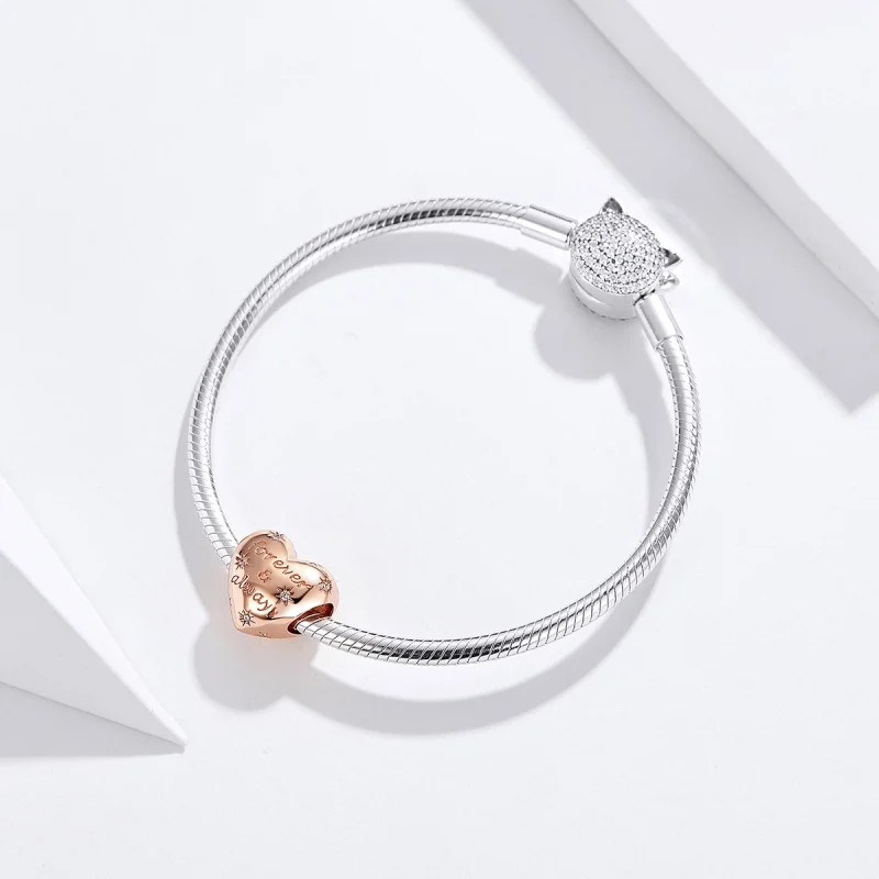 (Bild für) Charm-Anhänger „Für immer und ewig“ im Pandora-Stil aus Roségold - SCC1223 - Ansicht 7