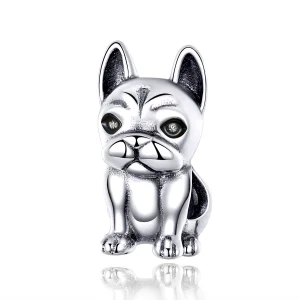 (Bild für) Charm-Anhänger „Französische Bulldogge“ aus Silber im Pandora-Stil - SCC1306