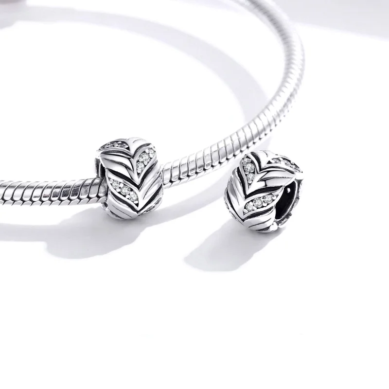 (Bild für) Charm-Anhänger „Glänzende Weizenohren“ im Pandora-Stil aus Silber - SCC1614 - Ansicht 4