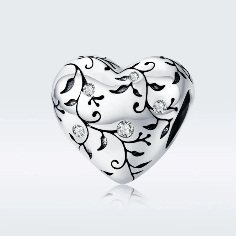(Bild für) Charm-Anhänger im Pandora-Stil aus Silber mit Retro-Mustern - SCC1323 - Ansicht 5