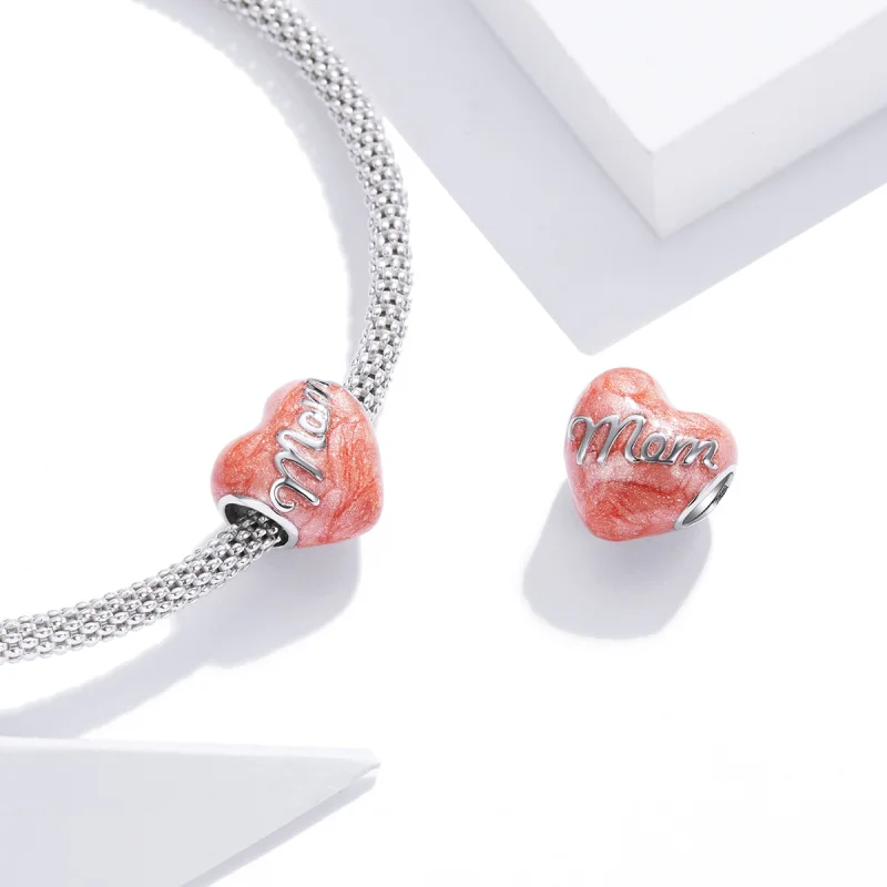 (Bild für) Charm-Anhänger „In Erinnerung an die Mutter“ im Pandora-Stil aus Silber - SCC179 - Ansicht 4