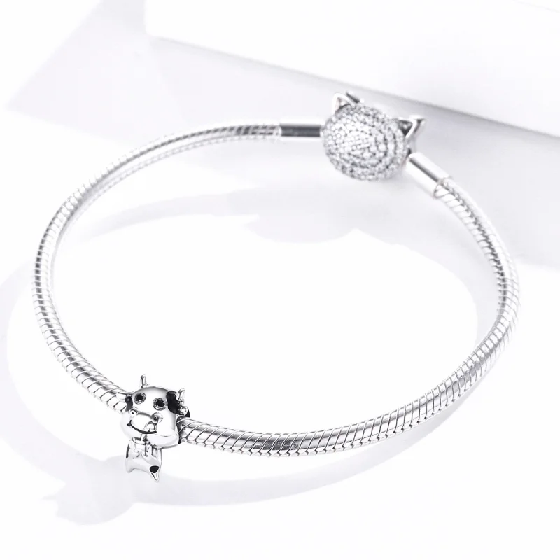 (Bild für) Charm-Anhänger „Kleine Kuh“ im Pandora-Stil aus Silber - SCC1574 - Ansicht 3