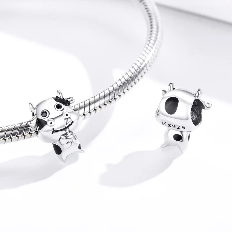 (Bild für) Charm-Anhänger „Kleine Kuh“ im Pandora-Stil aus Silber - SCC1574 - Ansicht 4