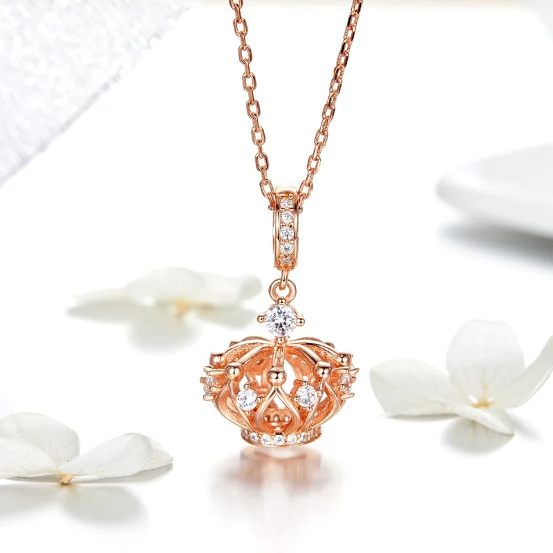 (Bild für) Charm-Anhänger „Königliche Krone“ im Pandora-Stil aus Roségold - SCC1121 - Ansicht 3