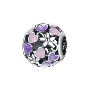 (Bild für) Charm-Anhänger „Liebesblumen“ im Pandora-Stil aus Silber - SCC1798