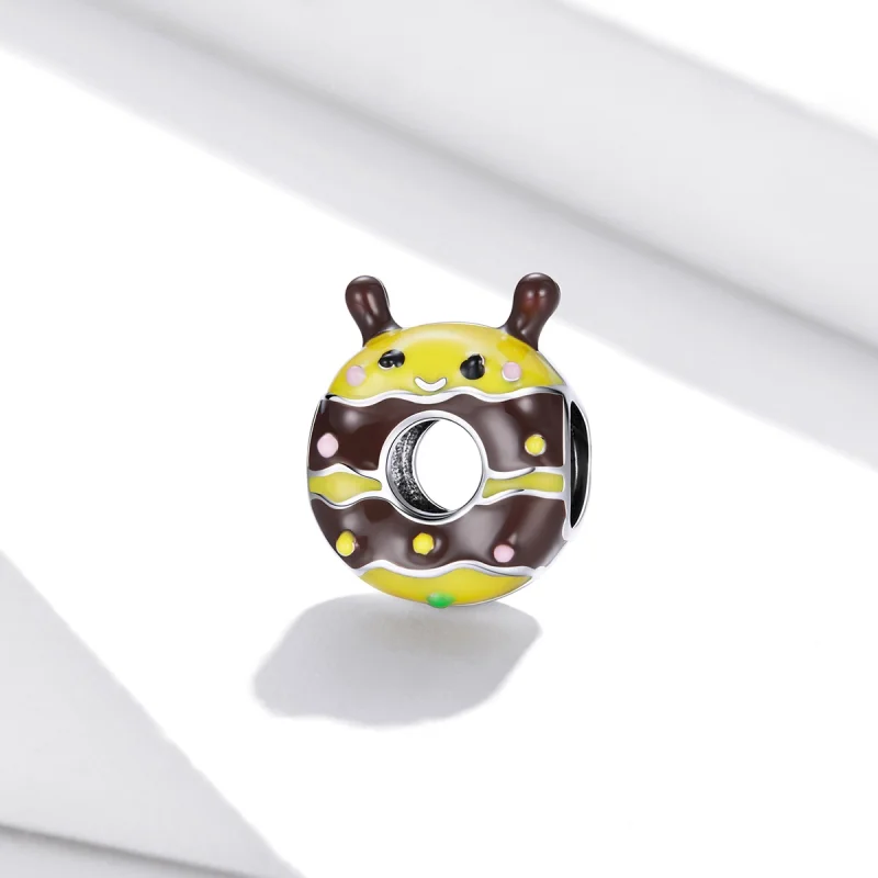 (Bild für) Charm-Anhänger „Little Bee Donuts“ im Pandora-Stil - SCC1878 - Ansicht 2