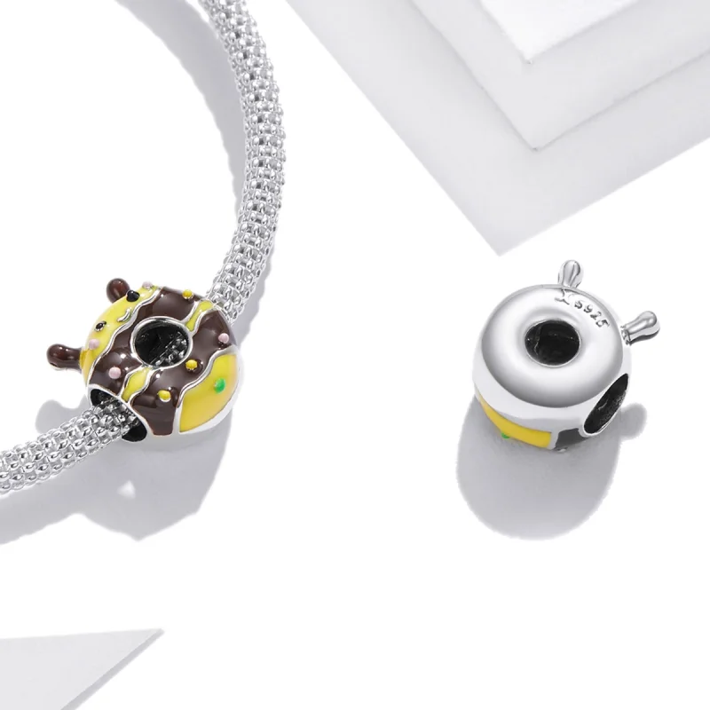 (Bild für) Charm-Anhänger „Little Bee Donuts“ im Pandora-Stil - SCC1878 - Ansicht 4