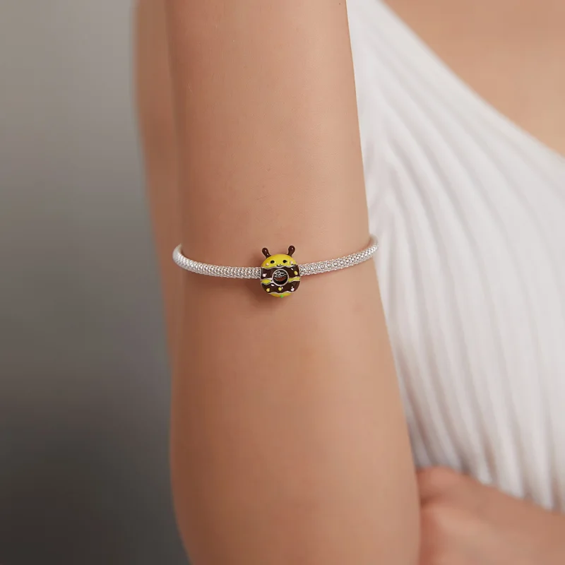 (Bild für) Charm-Anhänger „Little Bee Donuts“ im Pandora-Stil - SCC1878 - Ansicht 5