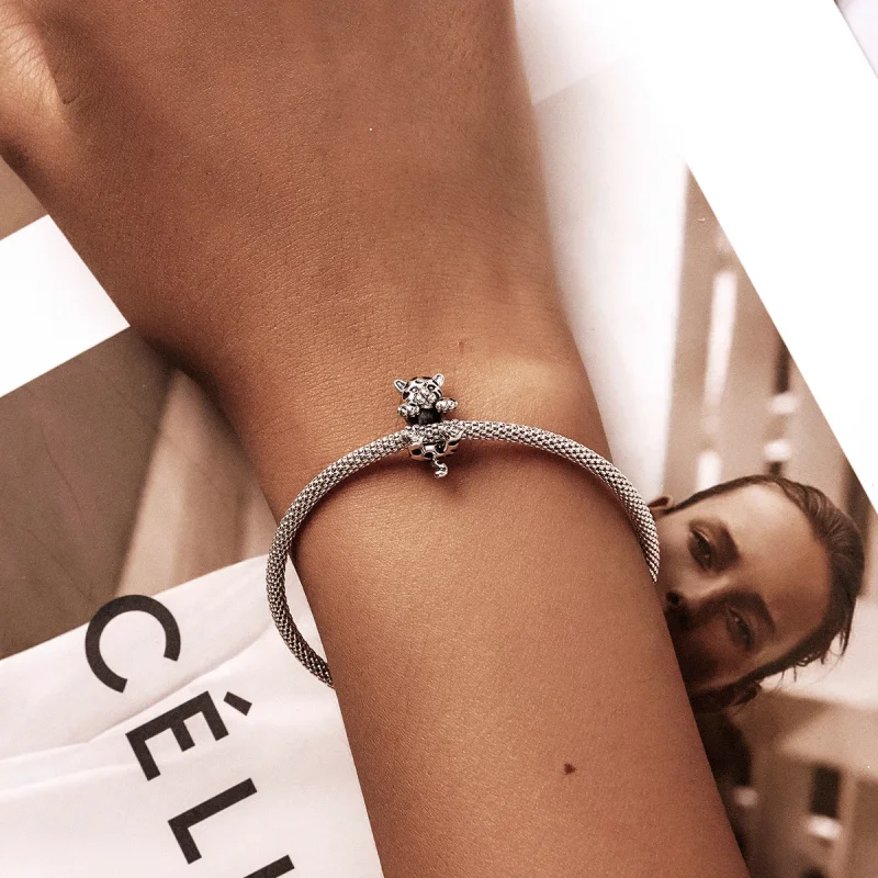 (Bild für) Charm-Anhänger „Lustiger kleiner Gepard“ im Pandora-Stil - BSC556 - Ansicht 5