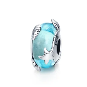 (Bild für) Charm-Anhänger „Meereswelt“ aus Muranoglas im Pandora-Stil in Silber - SCC1257