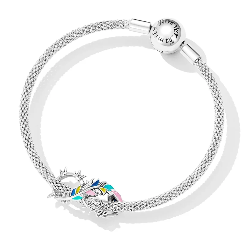 (Bild für) Charm-Anhänger mit Feder-Unendlichkeitssymbol im Pandora-Stil - SCC2322 - Ansicht 5