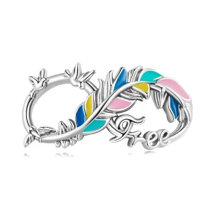 (Bild für) Charm-Anhänger mit Feder-Unendlichkeitssymbol im Pandora-Stil - SCC2322