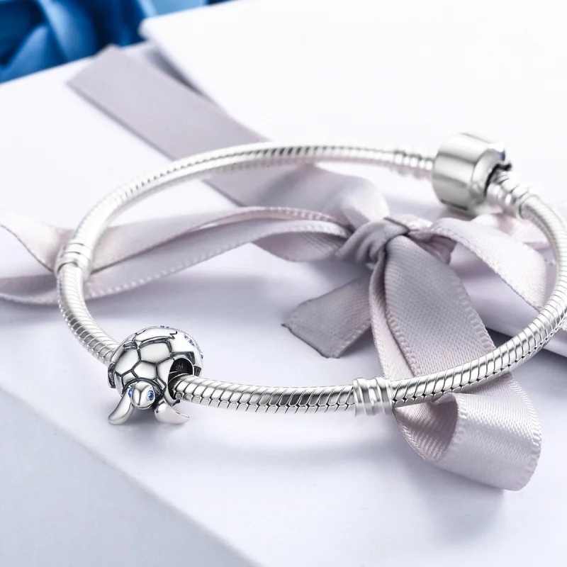 (Bild für) Charm-Anhänger „Neugeborene Schildkröte“ im Pandora-Stil aus Silber - SCC192 - Ansicht 4