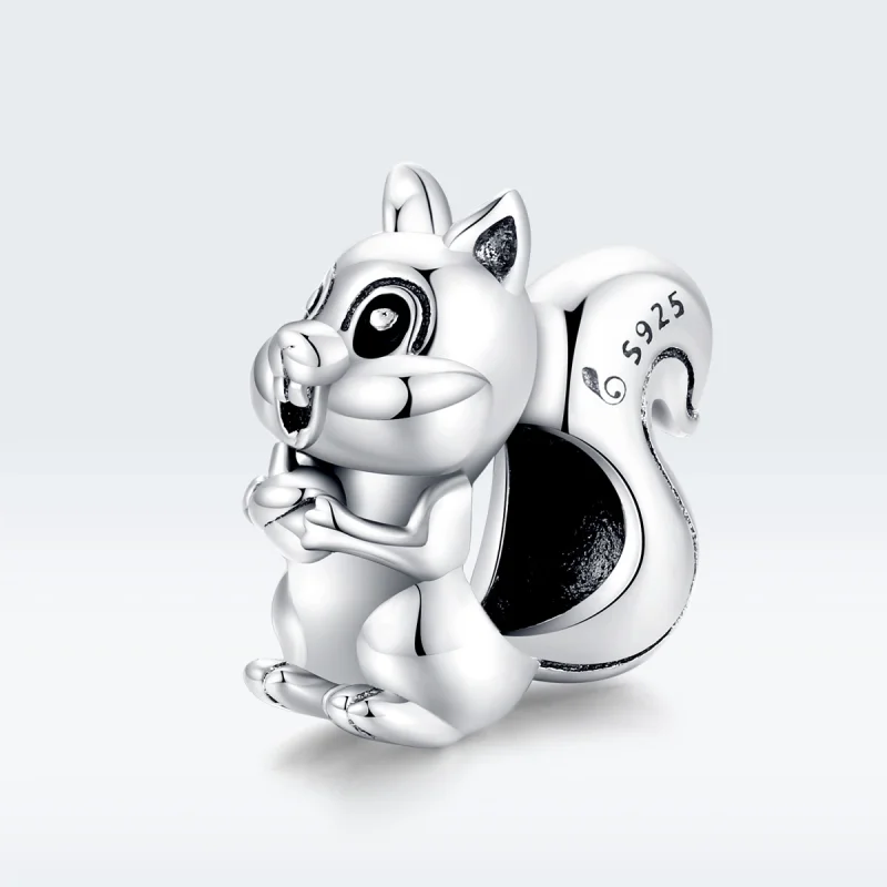 (Bild für) Charm-Anhänger „Niedliches Eichhörnchen“ im Pandora-Stil aus Silber - BSC338 - Ansicht 5