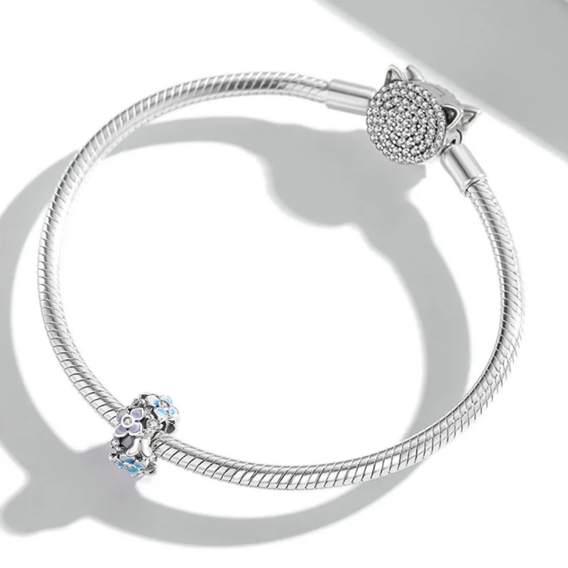 (Bild für) Charm-Anhänger „Schmetterling, Liebesblume“ im Pandora-Stil - SCC2063 - Ansicht 3
