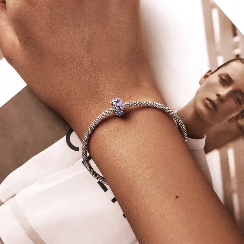 (Bild für) Charm-Anhänger „Schmetterling, Liebesblume“ im Pandora-Stil - SCC2063 - Ansicht 5
