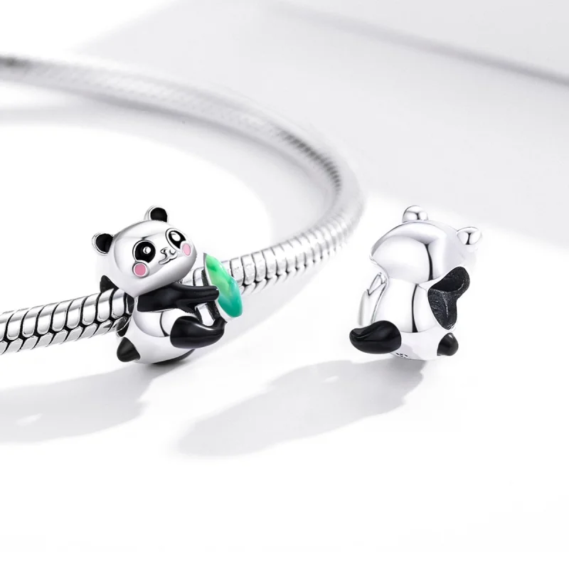 (Bild für) Charm-Anhänger „Schönes Pandajunges“ im Pandora-Stil aus Silber - SCC1832 - Ansicht 4