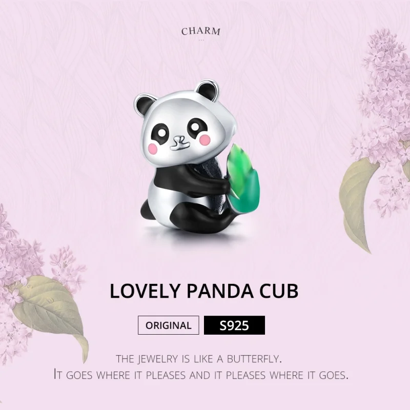 (Bild für) Charm-Anhänger „Schönes Pandajunges“ im Pandora-Stil aus Silber - SCC1832 - Ansicht 6